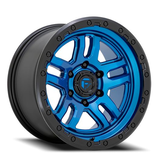 Aluminum 17X9 AMMO D790 Blue W/Black Lip Fuel Off Road Wheels