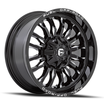 Aluminum 20X10 Arc D795 Gloss Black Milled Fuel Off Road Wheels-3