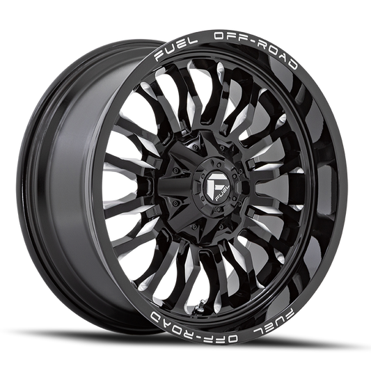 Aluminum 20X9 Arc D795 Gloss Black Milled Fuel Off Road Wheels