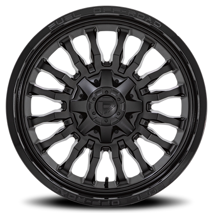 Aluminum 20X10 Arc D796 Matte Black W/ Gloss Black Lip Fuel Off Road Wheels-5
