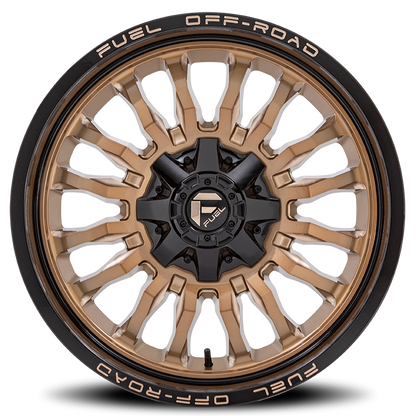 Aluminum 20X10 Arc D797 Platinum Bronze/Black Lip Fuel Off Road Wheels-8
