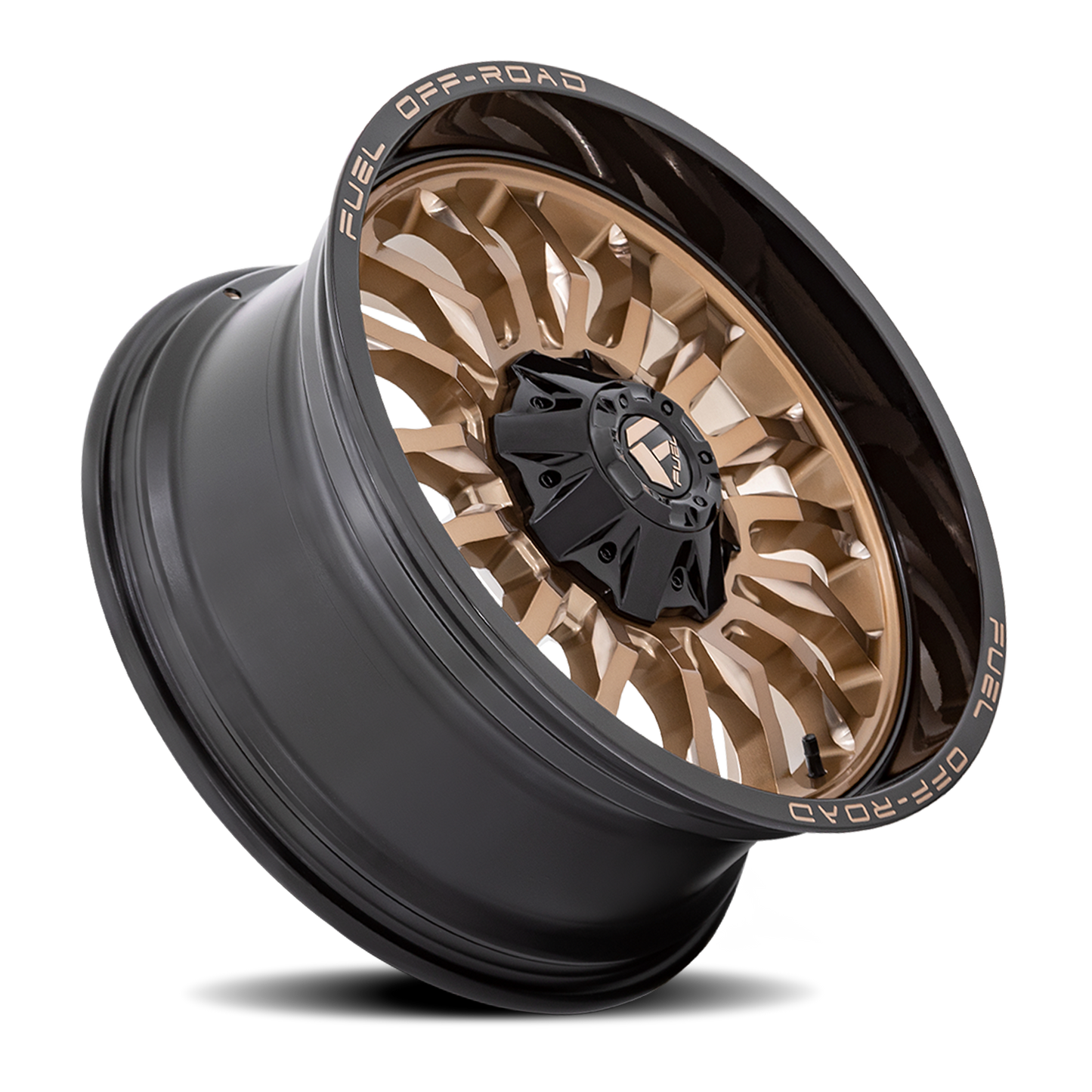Aluminum 20X10 Arc D797 Platinum Bronze/Black Lip Fuel Off Road Wheels-4
