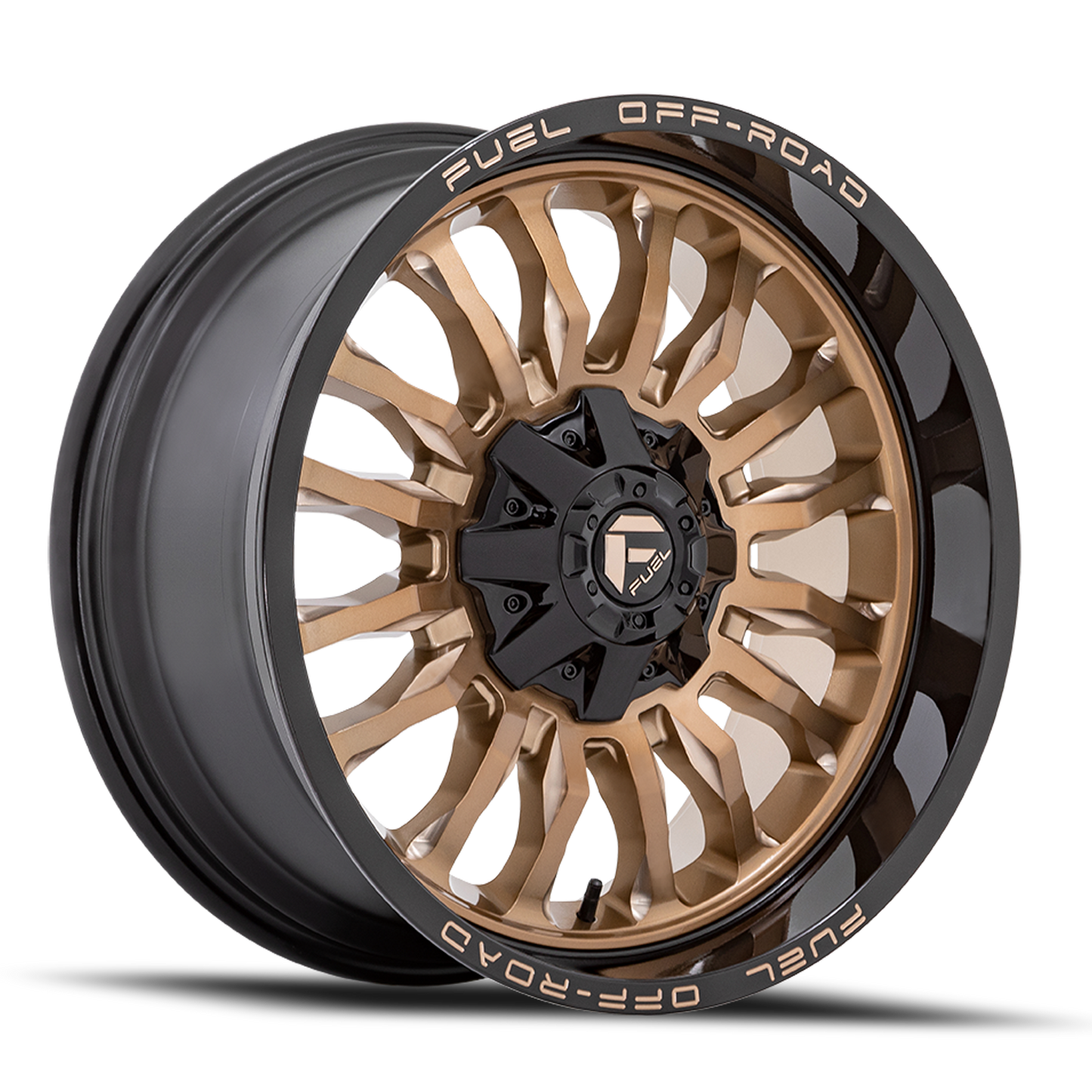 Aluminum 20X10 Arc D797 Platinum Bronze/Black Lip Fuel Off Road Wheels-12