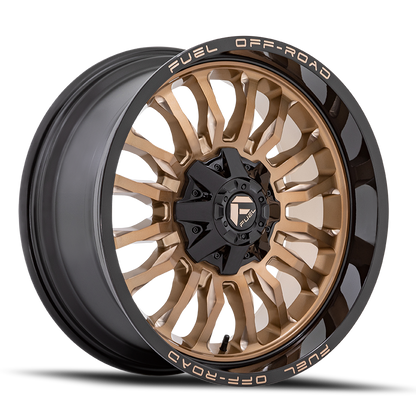Aluminum 20X10 Arc D797 Platinum Bronze/Black Lip Fuel Off Road Wheels-12