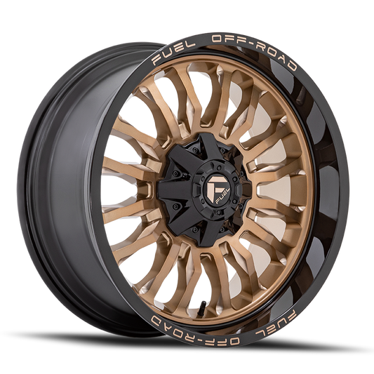 Aluminum 20X10 Arc D797 Platinum Bronze/Black Lip Fuel Off Road Wheels