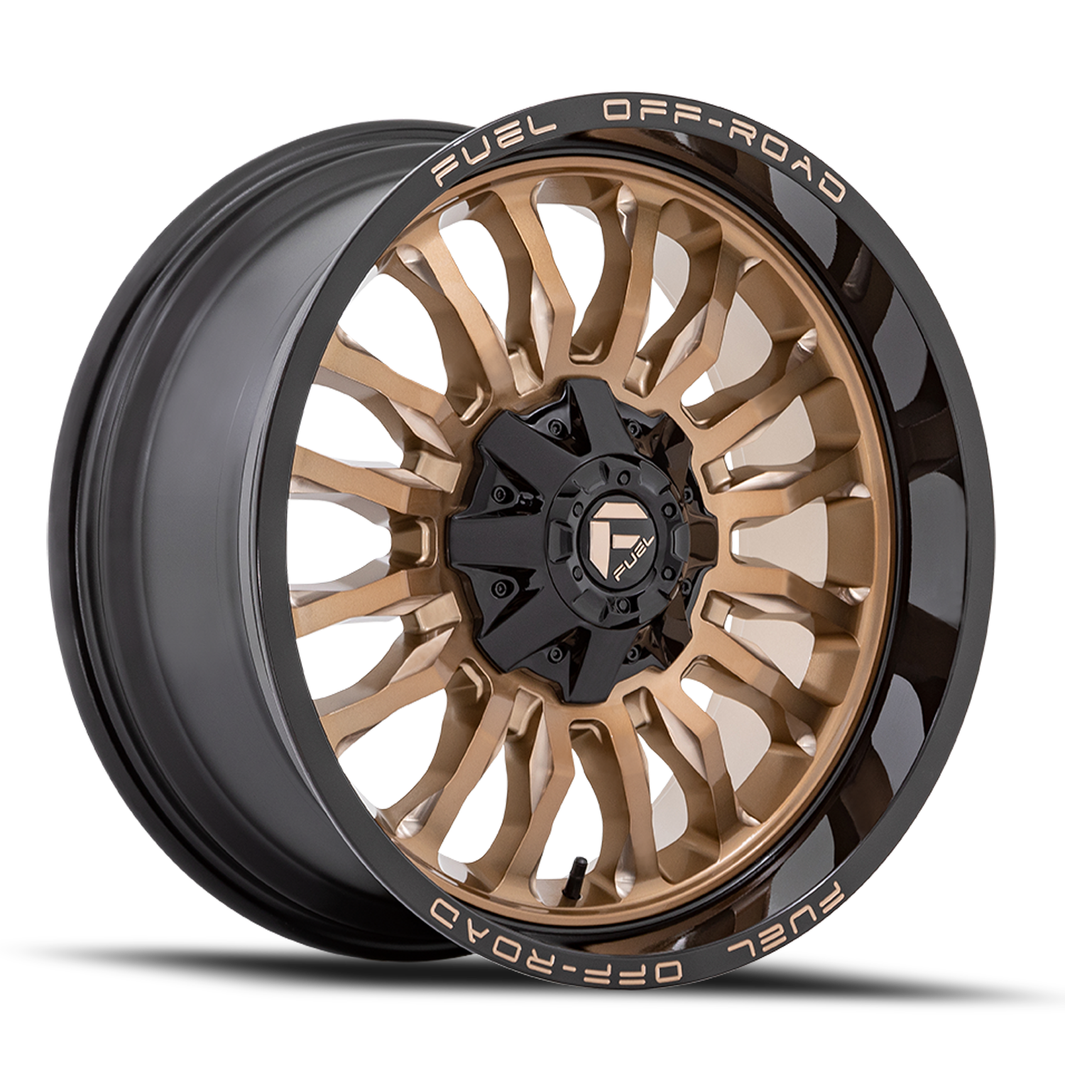 Aluminum 22X12 Arc D797 Platinum Bronze/Black Lip Fuel Off Road Wheels