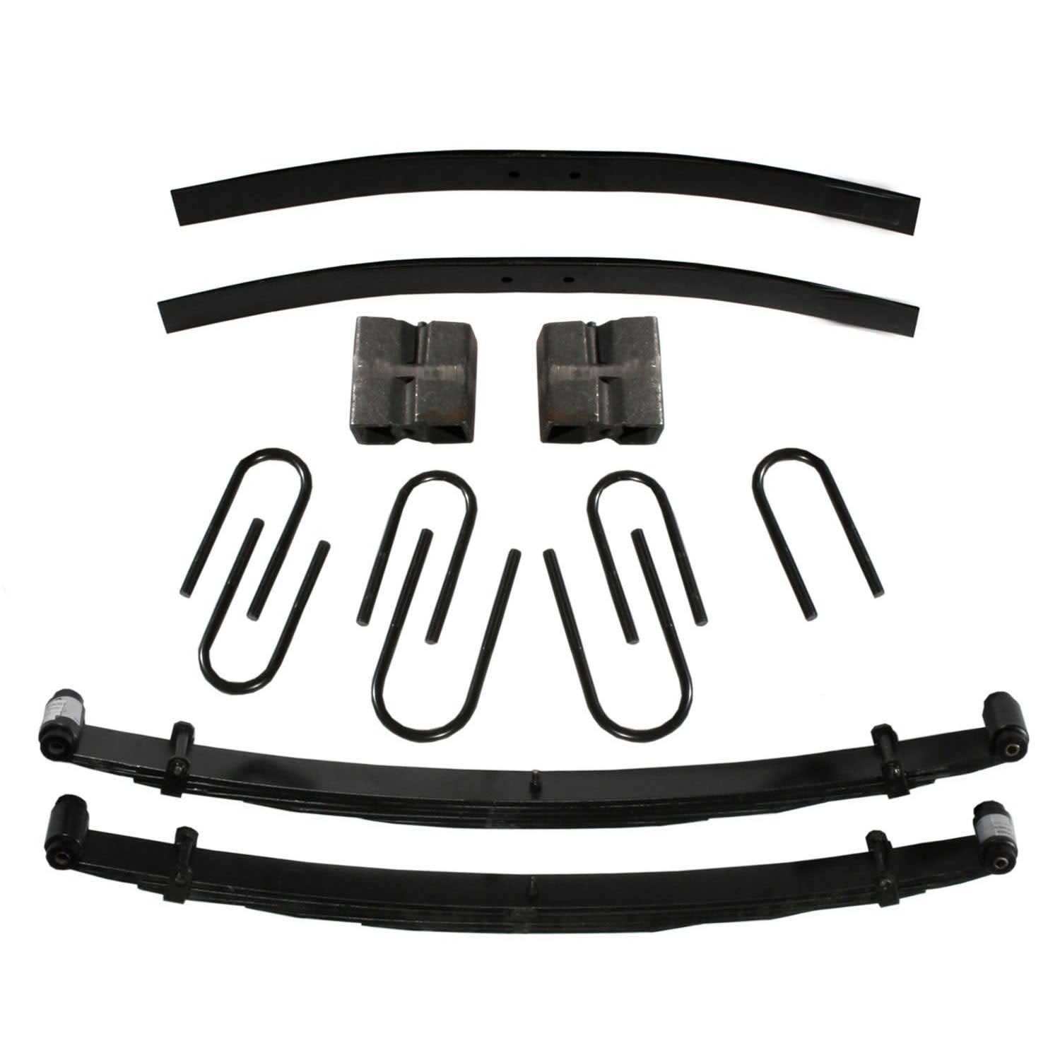 Lift Kit 8 Inch Lift 86-89 Dodge W100 Includes Front Leaf Springs Front/Rear U Bolt Kits Front Bushing Kit Rear Block Rear Add-A-Leafs Skyjacker