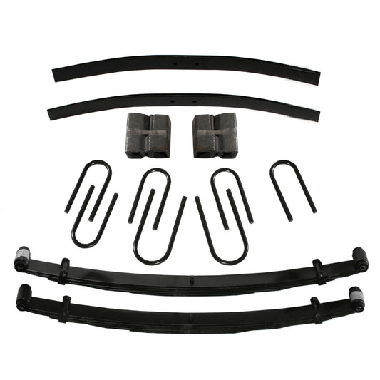 Lift Kit 8 Inch Lift 75-93 Ramcharger 75-81 Trailduster Includes Front Leaf Springs Front/Rear U Bolt Kits Front Bushing Kit Rear Blocks Rear Add-A-Leafs Skyjacker