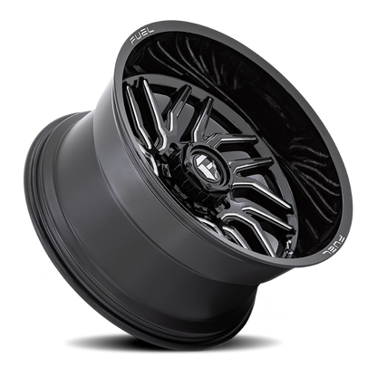 Aluminum 20X10 Hurricane D807 Gloss Black Milled Fuel Off Road Wheels-19