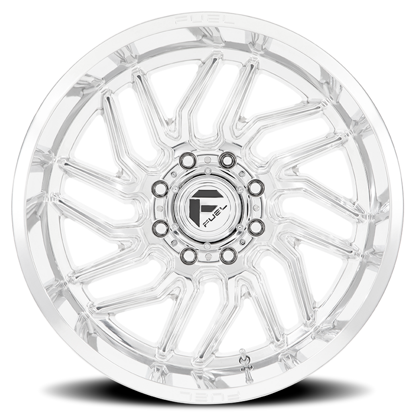 Aluminum 20X10 Hurricane D809 Polished Milled Fuel Off Road Wheels-5