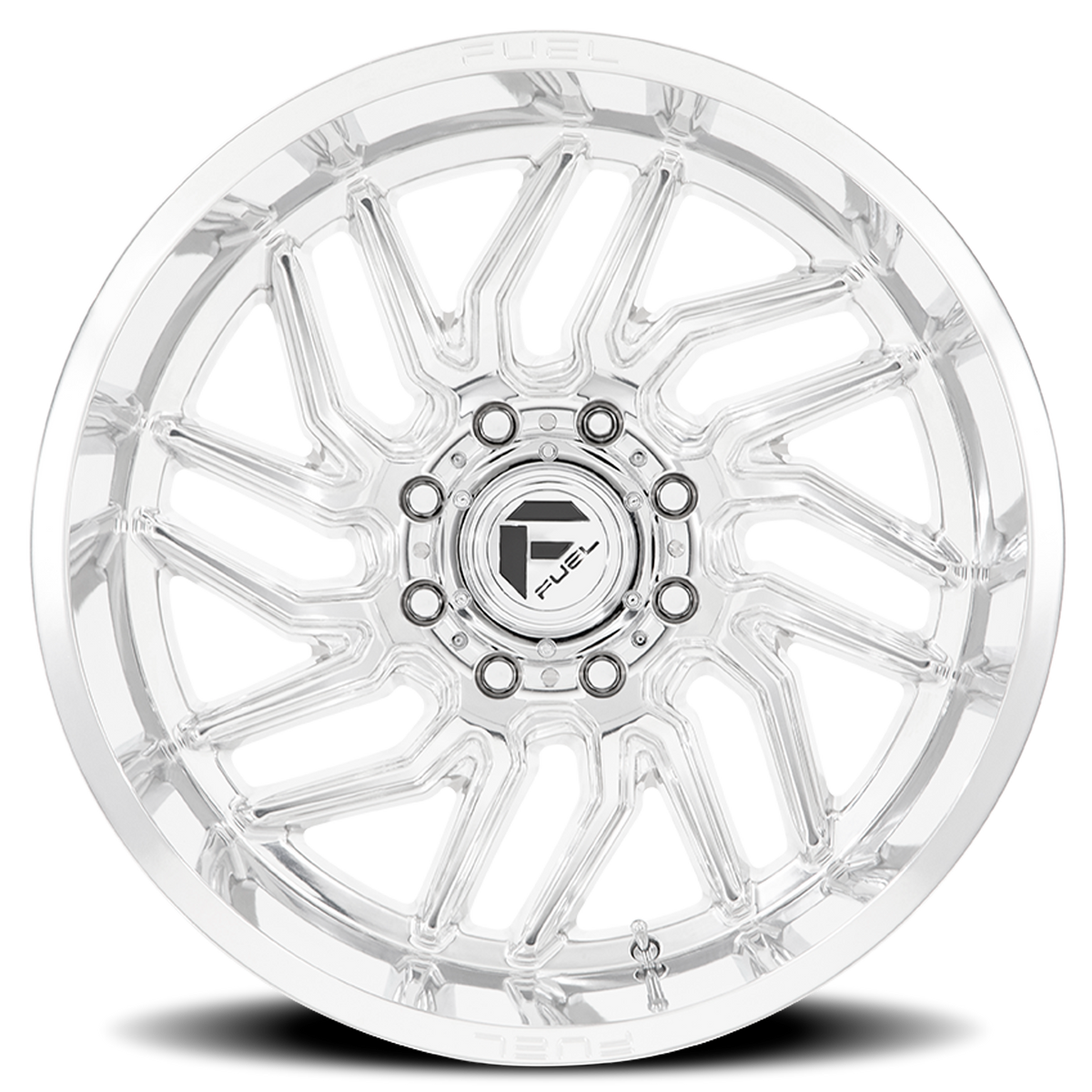 Aluminum 24X12 Hurricane D809 Polished Milled Fuel Off Road Wheels-8