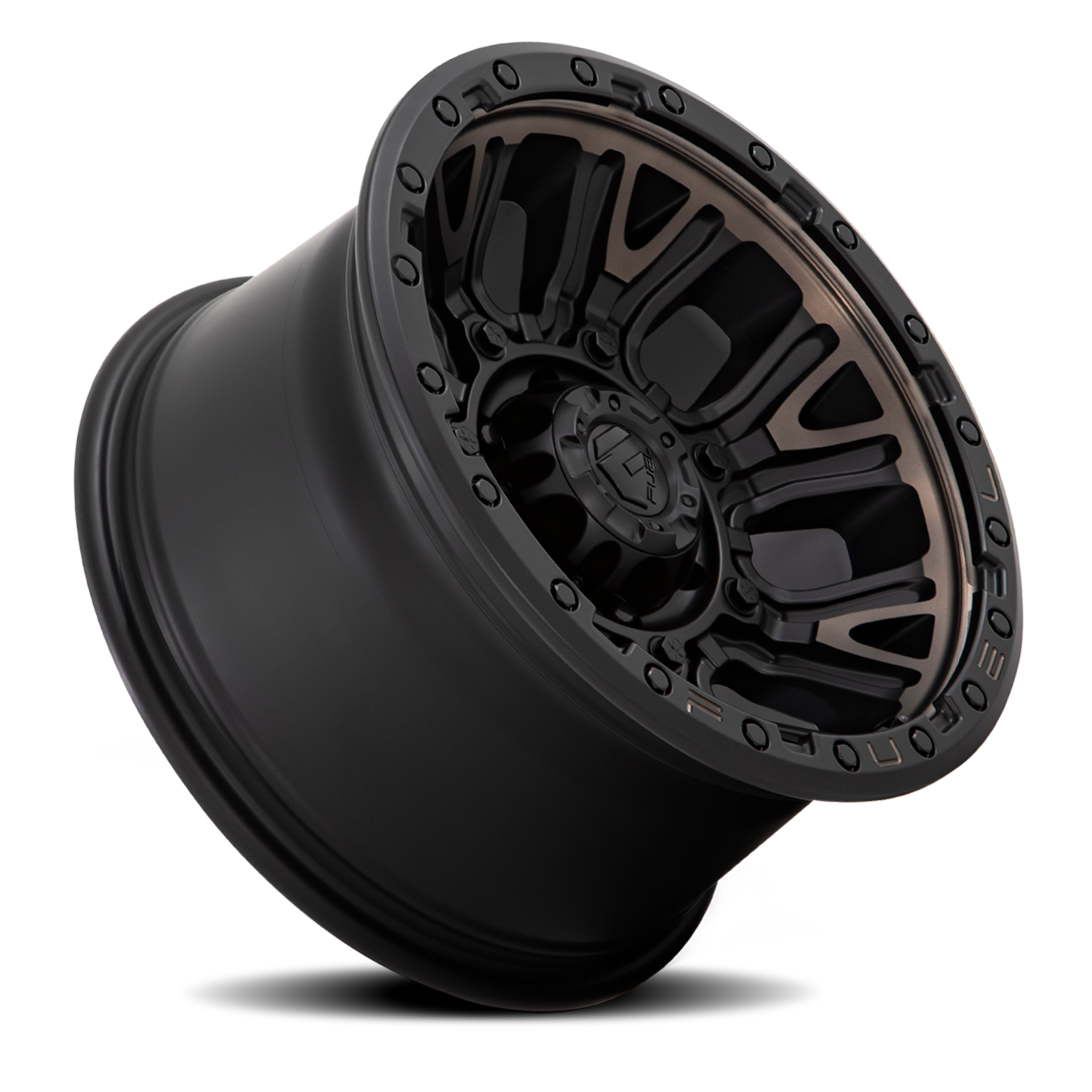 Aluminum 17X9 Traction D824 Matte Black Double Dark Tint Fuel Off Road Wheels-16