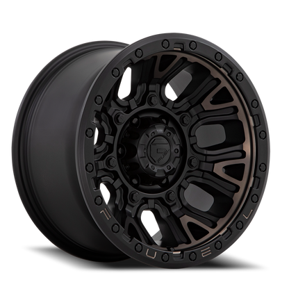 Aluminum 17X9 Traction D824 Matte Black Double Dark Tint Fuel Off Road Wheels-9
