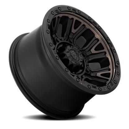 Aluminum 17X9 Traction D824 Matte Black Double Dark Tint Fuel Off Road Wheels-4