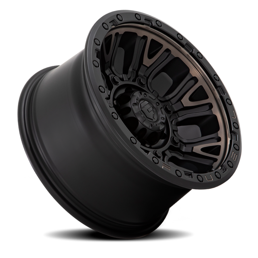 Aluminum 17X9 Traction D824 Matte Black Double Dark Tint Fuel Off Road Wheels-1