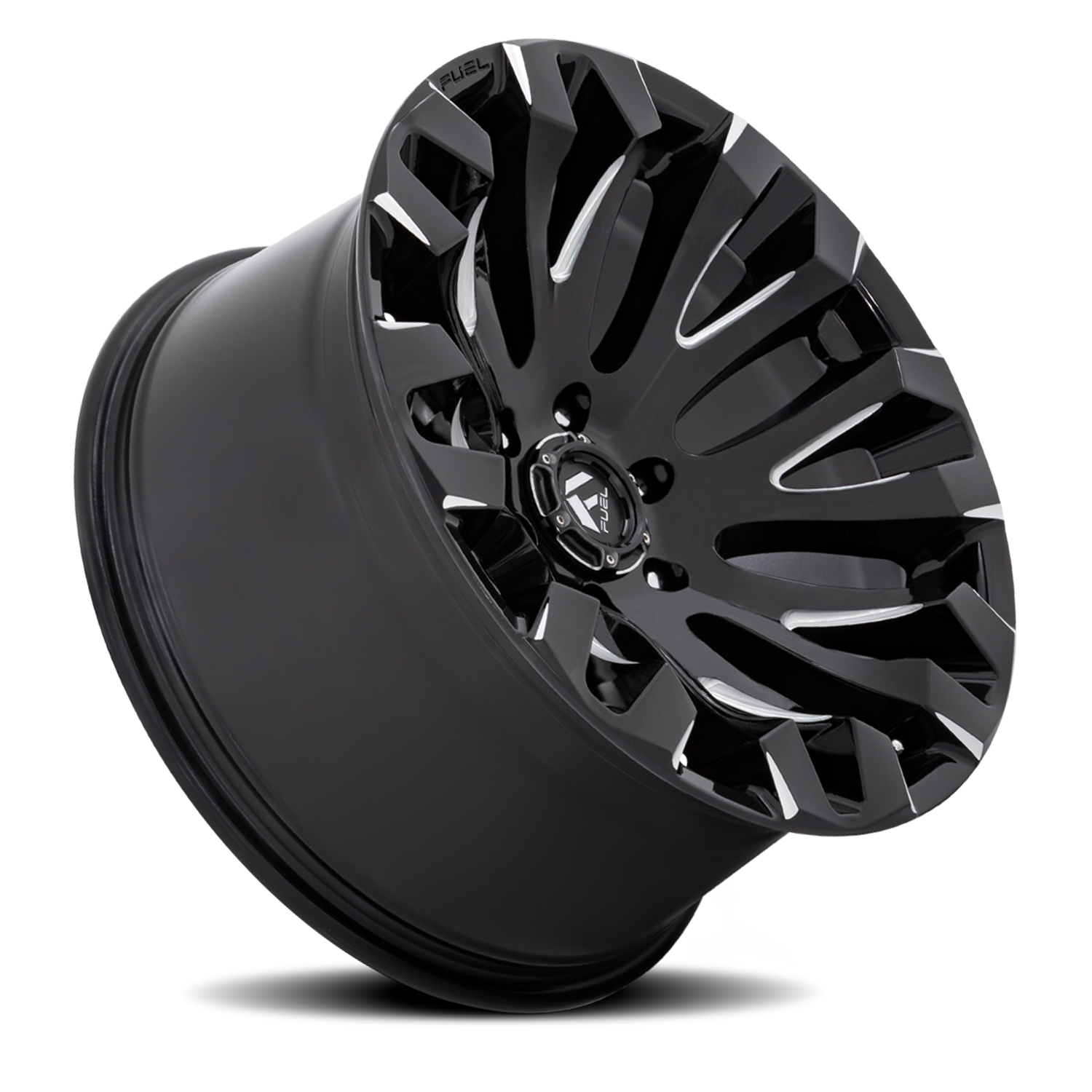 Aluminum 18X9 Quake D828 Gloss Black Milled Fuel Off Road Wheels-16
