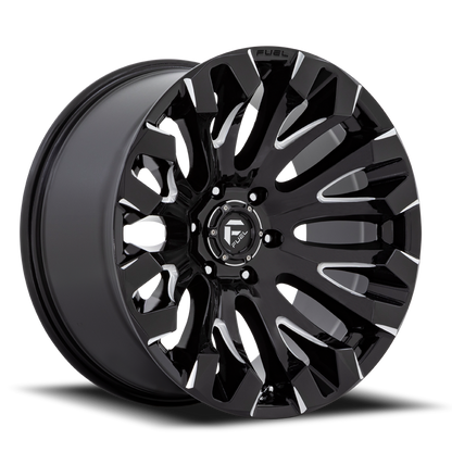 Aluminum 18X9 Quake D828 Gloss Black Milled Fuel Off Road Wheels-3