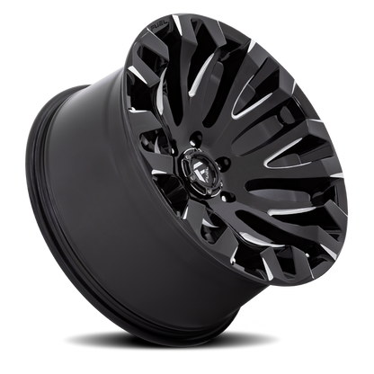 Aluminum 18X9 Quake D828 Gloss Black Milled Fuel Off Road Wheels-4