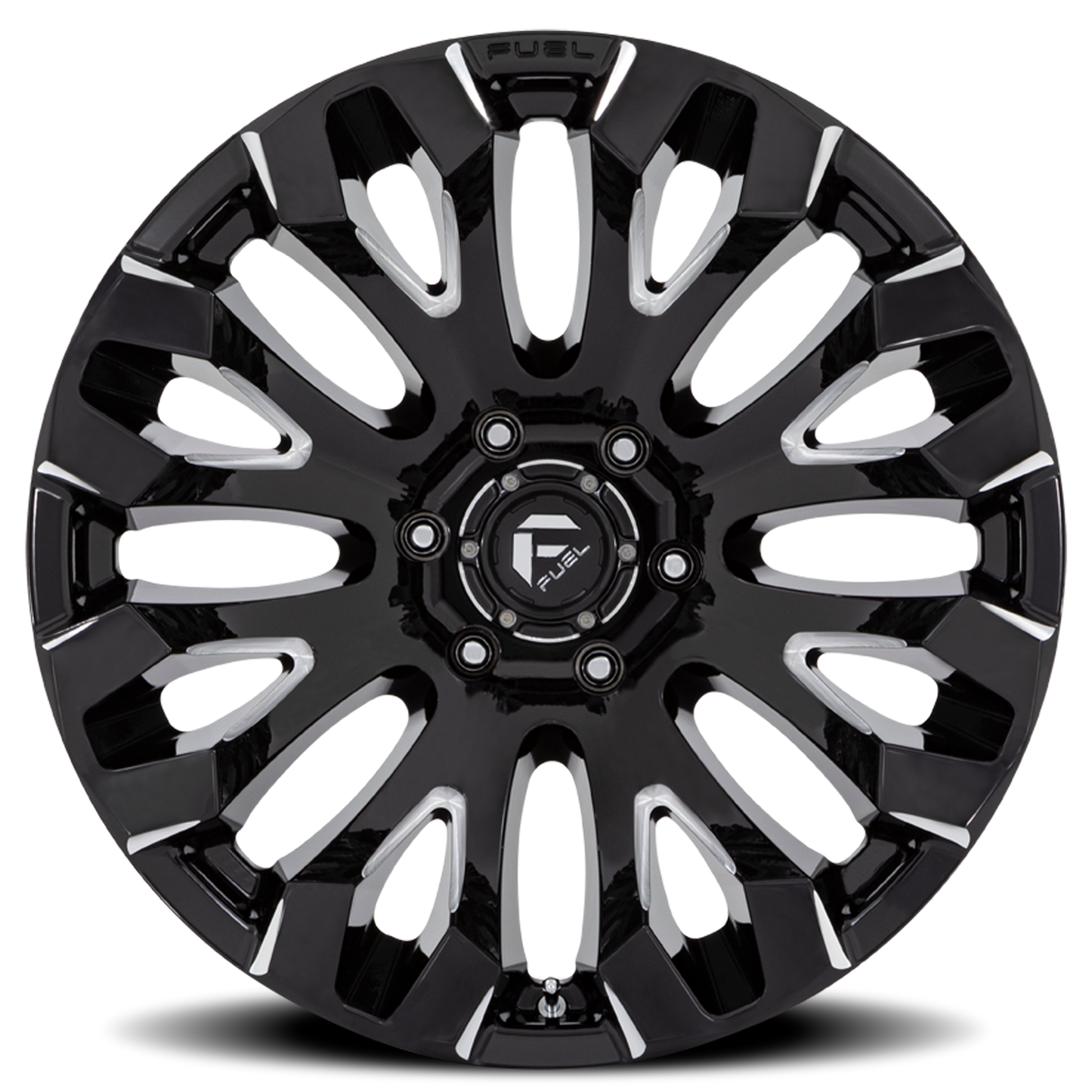 Aluminum 18X9 Quake D828 Gloss Black Milled Fuel Off Road Wheels-5