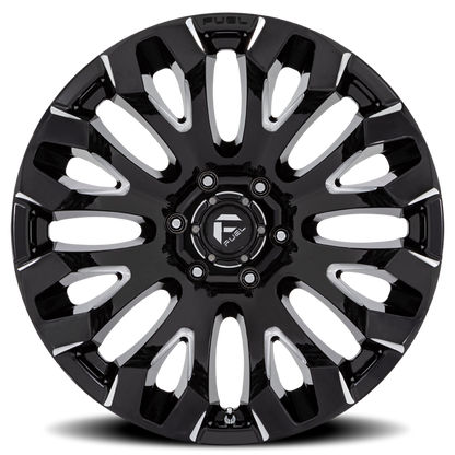 Aluminum 18X9 Quake D828 Gloss Black Milled Fuel Off Road Wheels-5