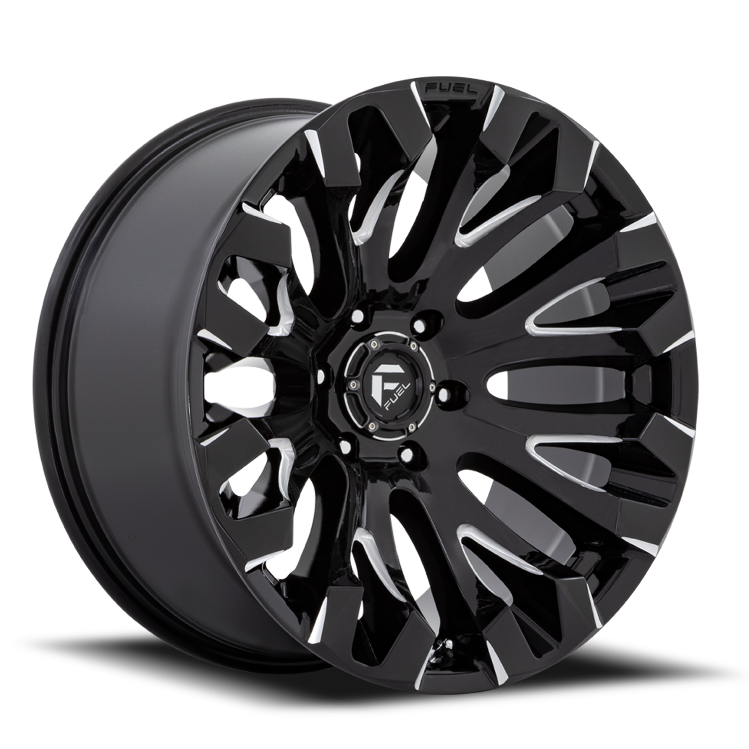 Aluminum 18X9 Quake D828 Gloss Black Milled Fuel Off Road Wheels