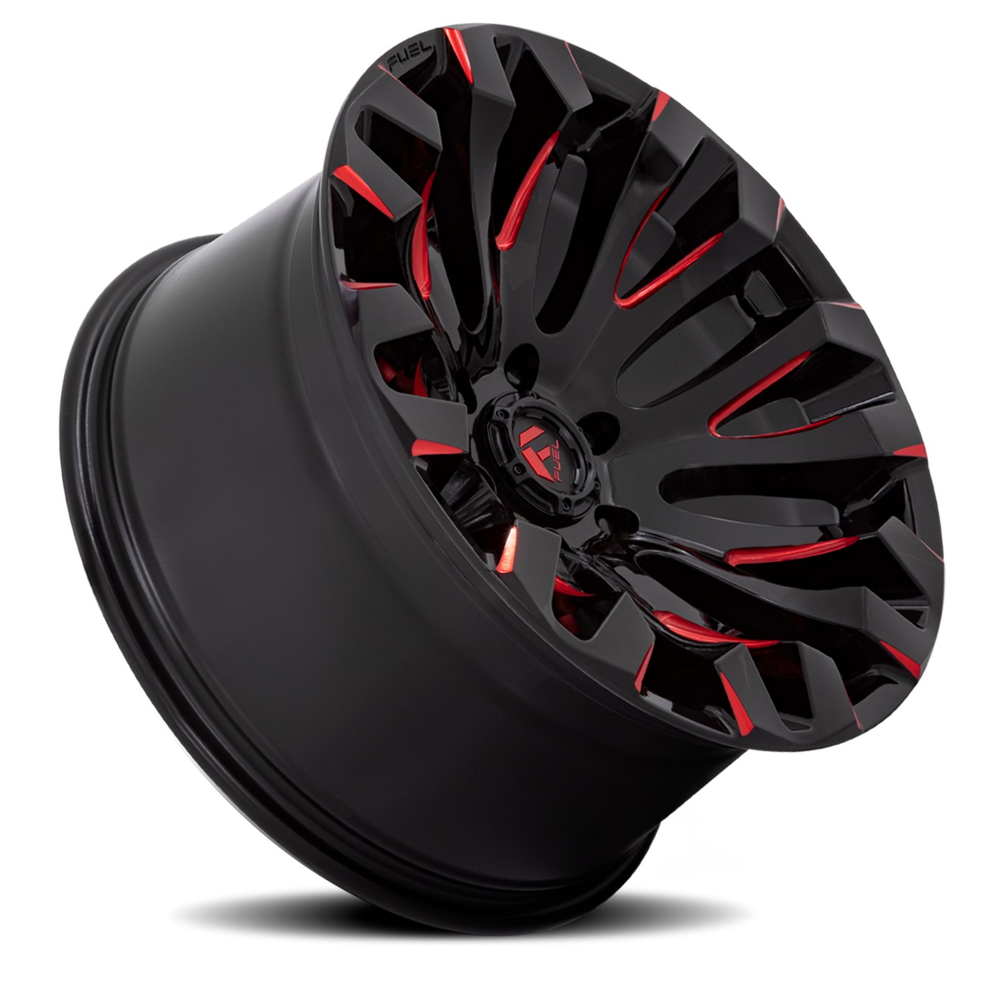 Aluminum 18X9 Quake D829 Gloss Black Milled Red Fuel Off Road Wheels-13