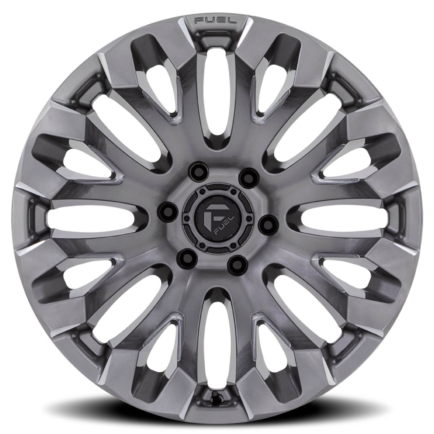 Aluminum 18X9 Quake D830 Platinum Gray Fuel Off Road Wheels-23