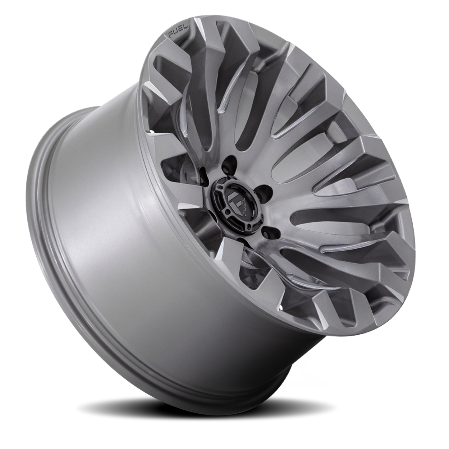 Aluminum 18X9 Quake D830 Platinum Gray Fuel Off Road Wheels-7