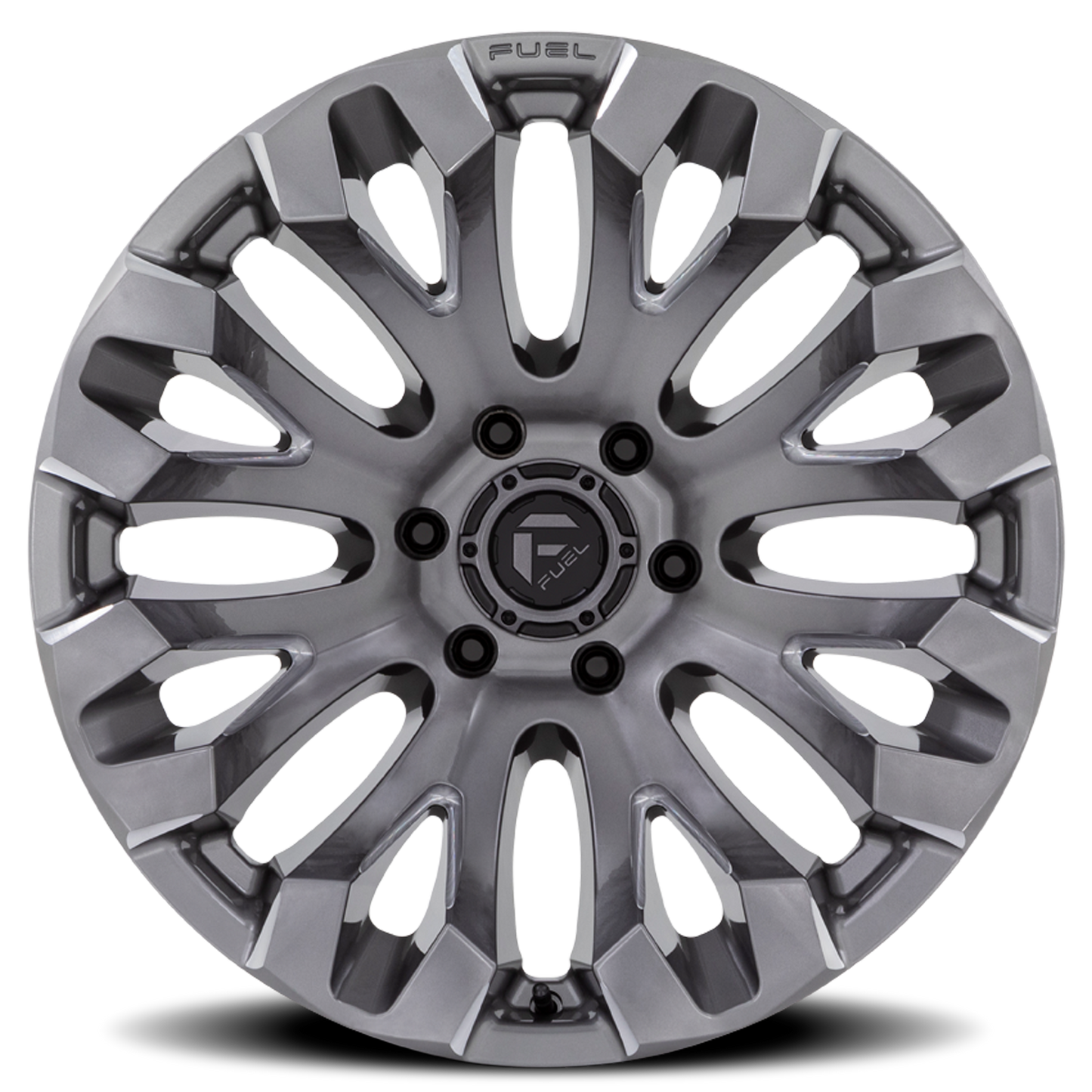 Aluminum 18X9 Quake D830 Platinum Gray Fuel Off Road Wheels-8