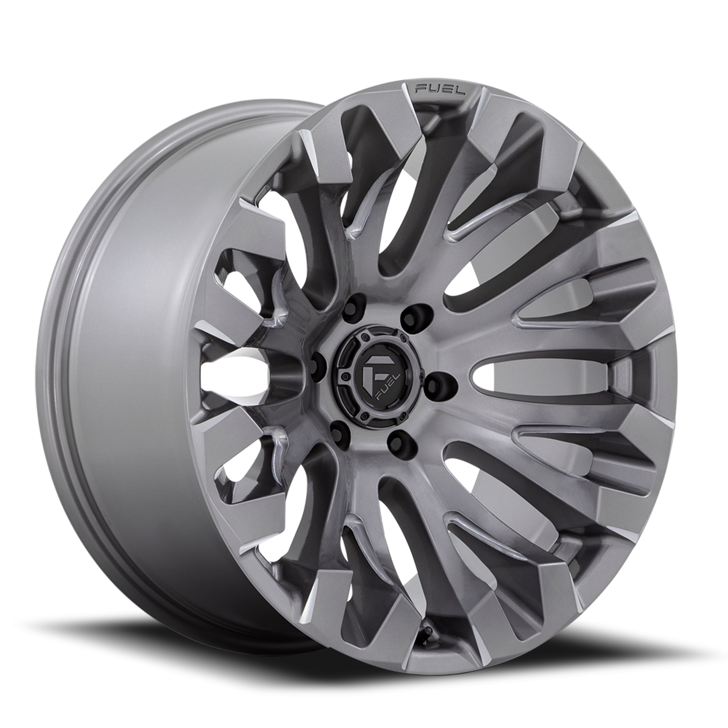Aluminum 18X9 Quake D830 Platinum Gray Fuel Off Road Wheels-3