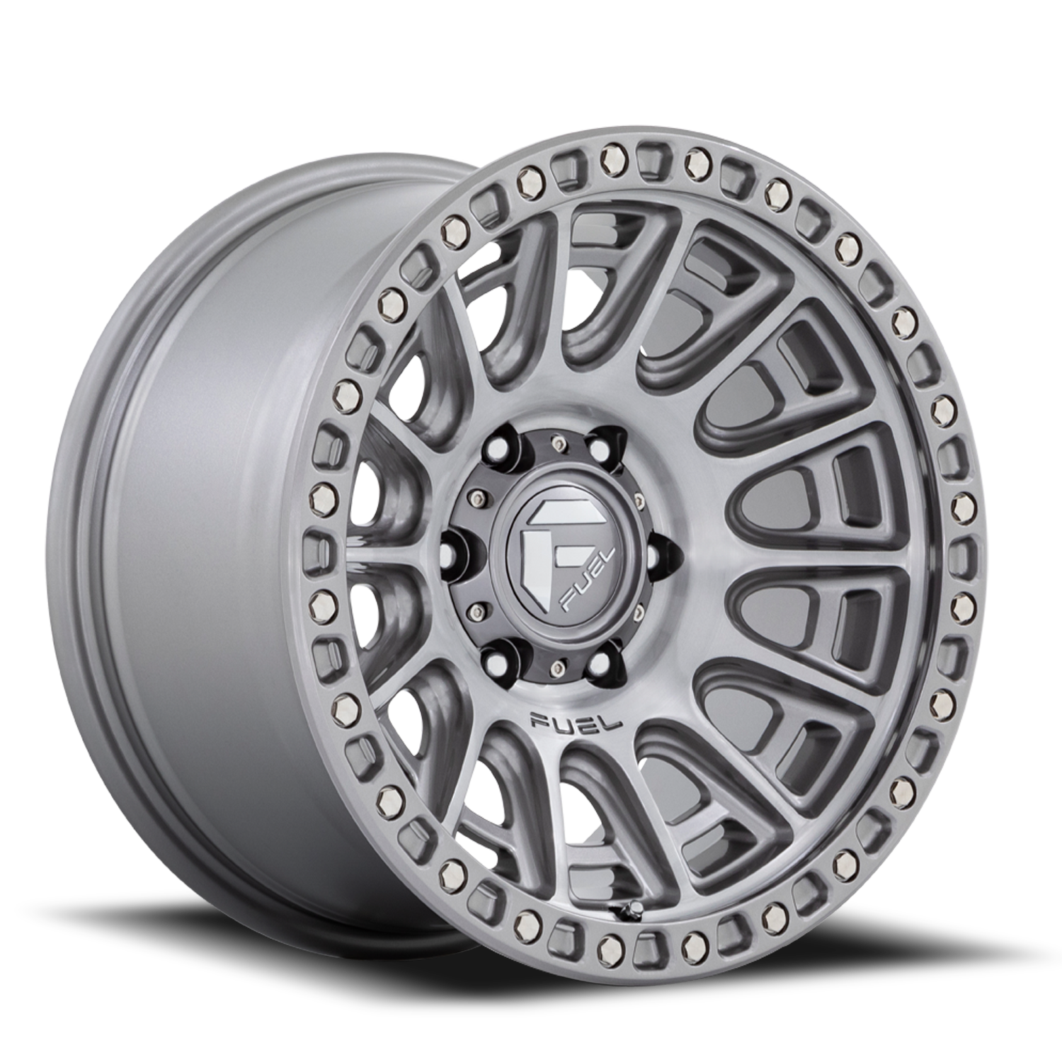 Aluminum 17X8.5 Cycle D833 Platinum Gray Fuel Off Road Wheels