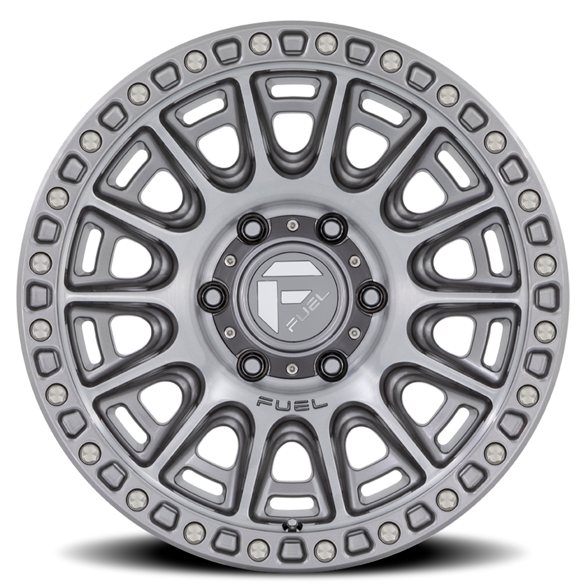 Aluminum 17X8.5 Cycle D833 Platinum Gray Fuel Off Road Wheels-2