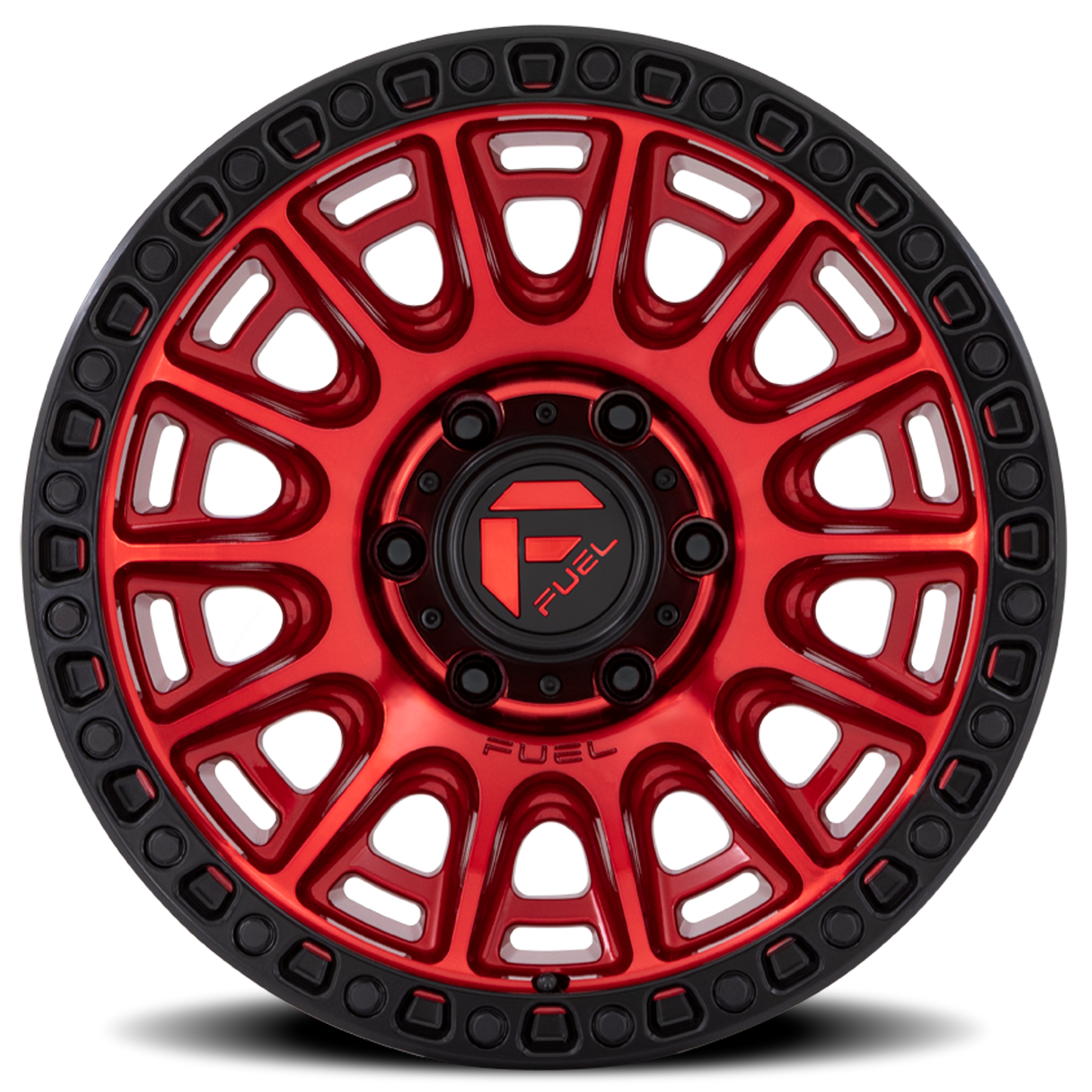 Aluminum 17X8.5 Cycle D834 Candy Red/Black Ring Fuel Off Road Wheels-17