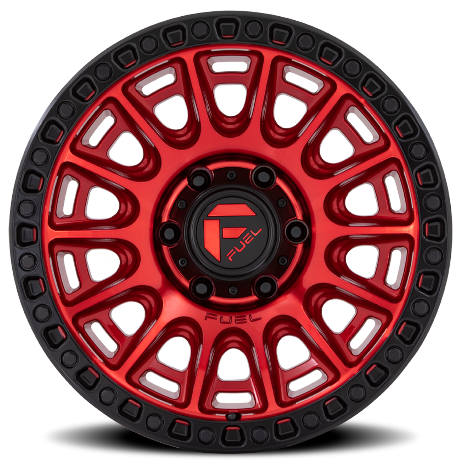 Aluminum 17X8.5 Cycle D834 Candy Red/Black Ring Fuel Off Road Wheels-17