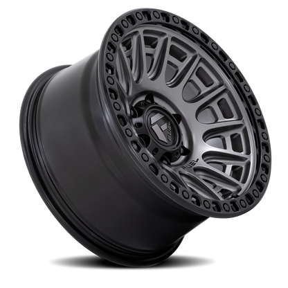 Aluminum 17X8.5 Cycle D835 Gunmetal Gray/Black Ring Fuel Off Road Wheels-4