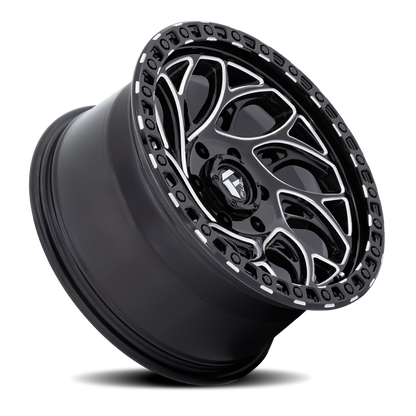 Aluminum 15X10 Runner OR D840 Gloss Black Milled Fuel Off Road Wheels-4