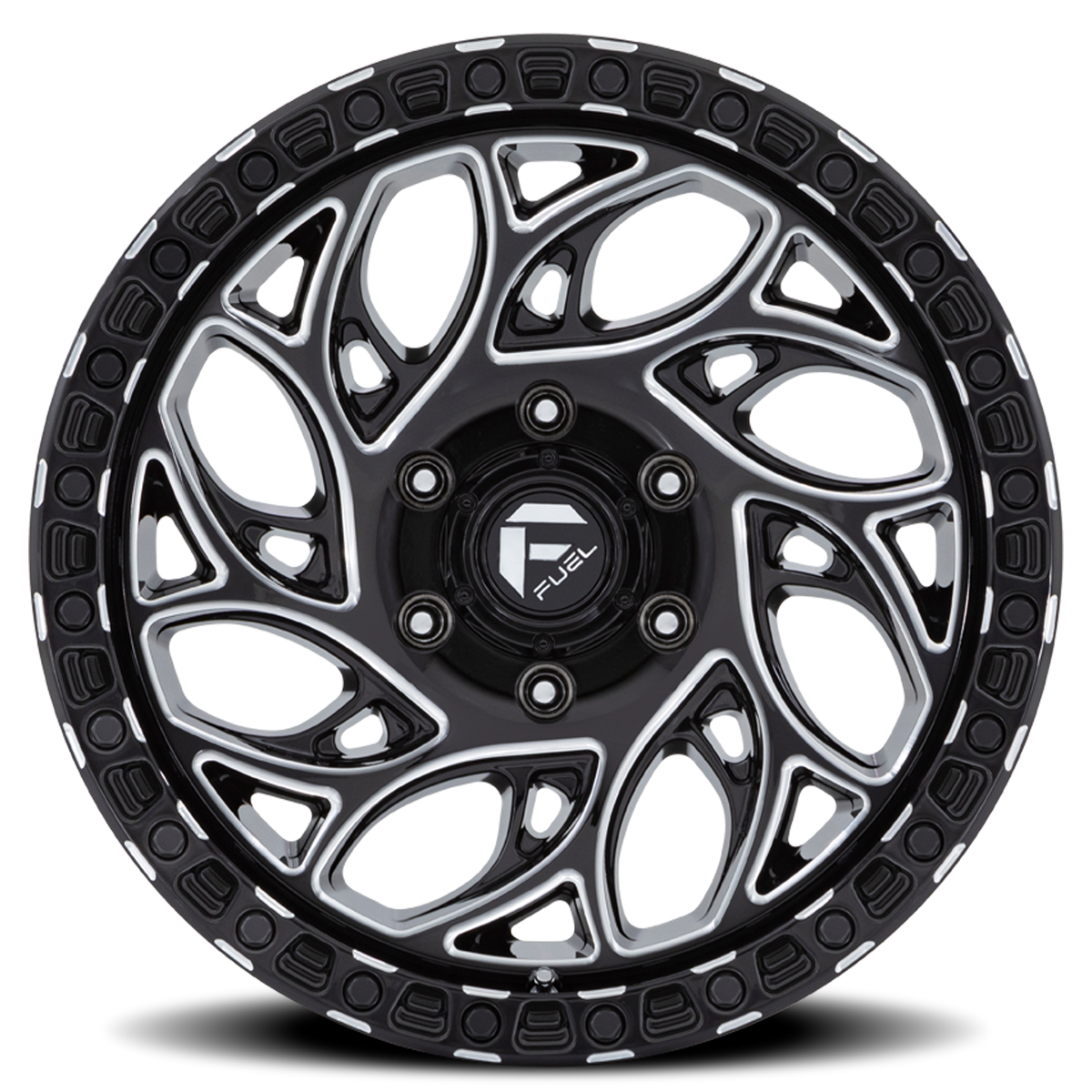 Aluminum 15X8 Runner OR D840 Gloss Black Milled Fuel Off Road Wheels-2