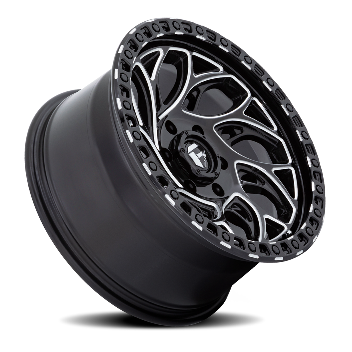 Aluminum 17X9 Runner OR D840 Gloss Black Milled Fuel Off Road Wheels-16