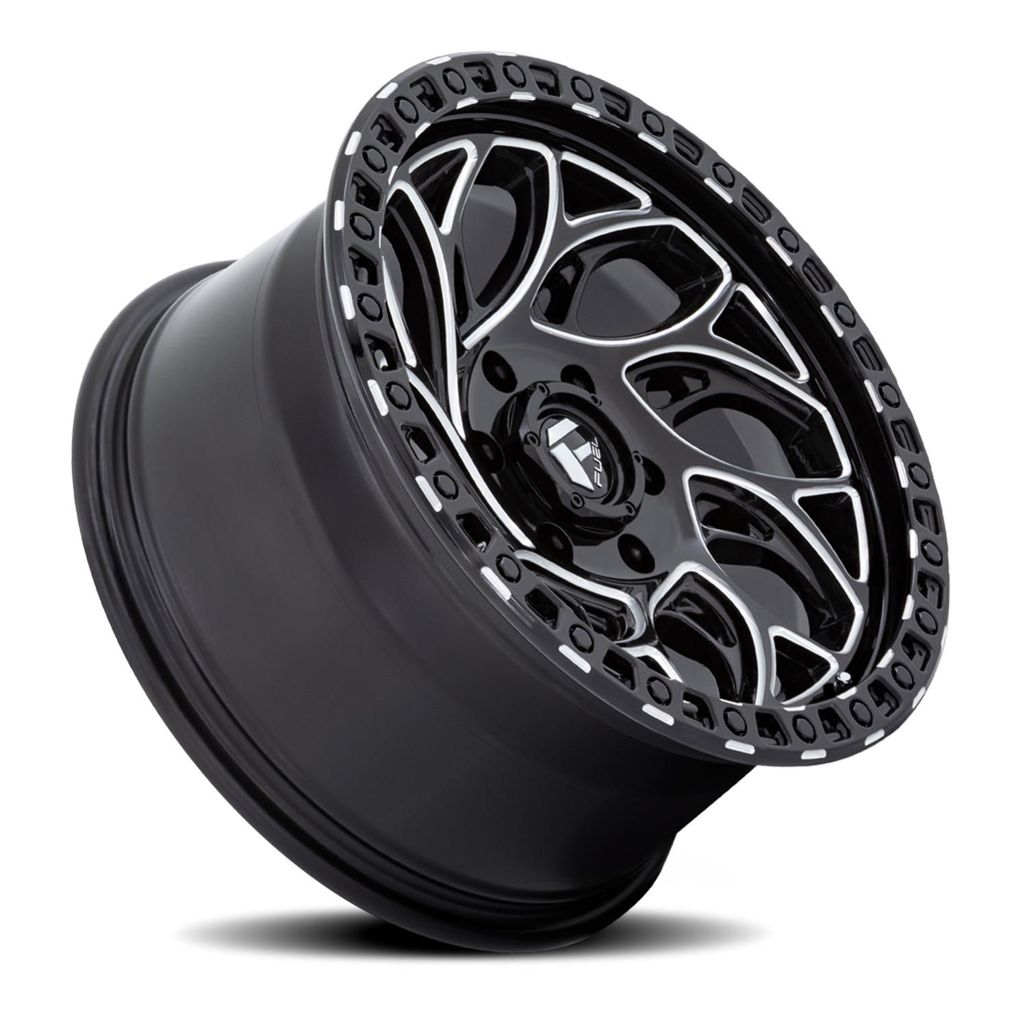 Aluminum 20X9 Runner OR D840 Gloss Black Milled Fuel Off Road Wheels-7