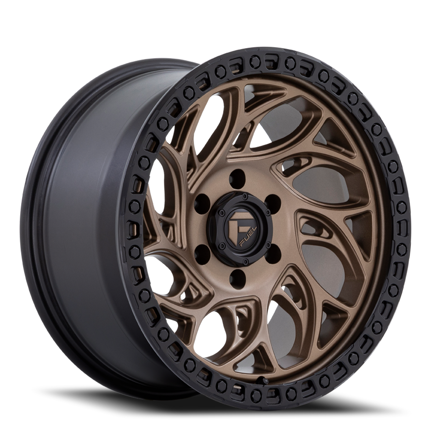 Aluminum 15X10 Runner OR D841 Bronze/Black Ring Fuel Off Road Wheels-3
