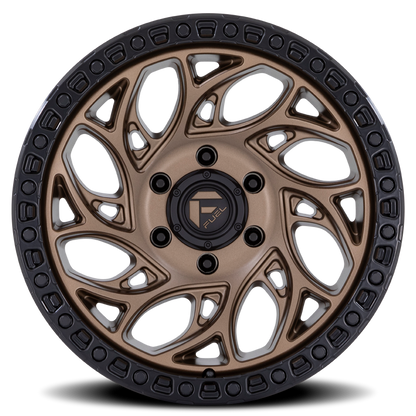 Aluminum 15X10 Runner OR D841 Bronze/Black Ring Fuel Off Road Wheels-2