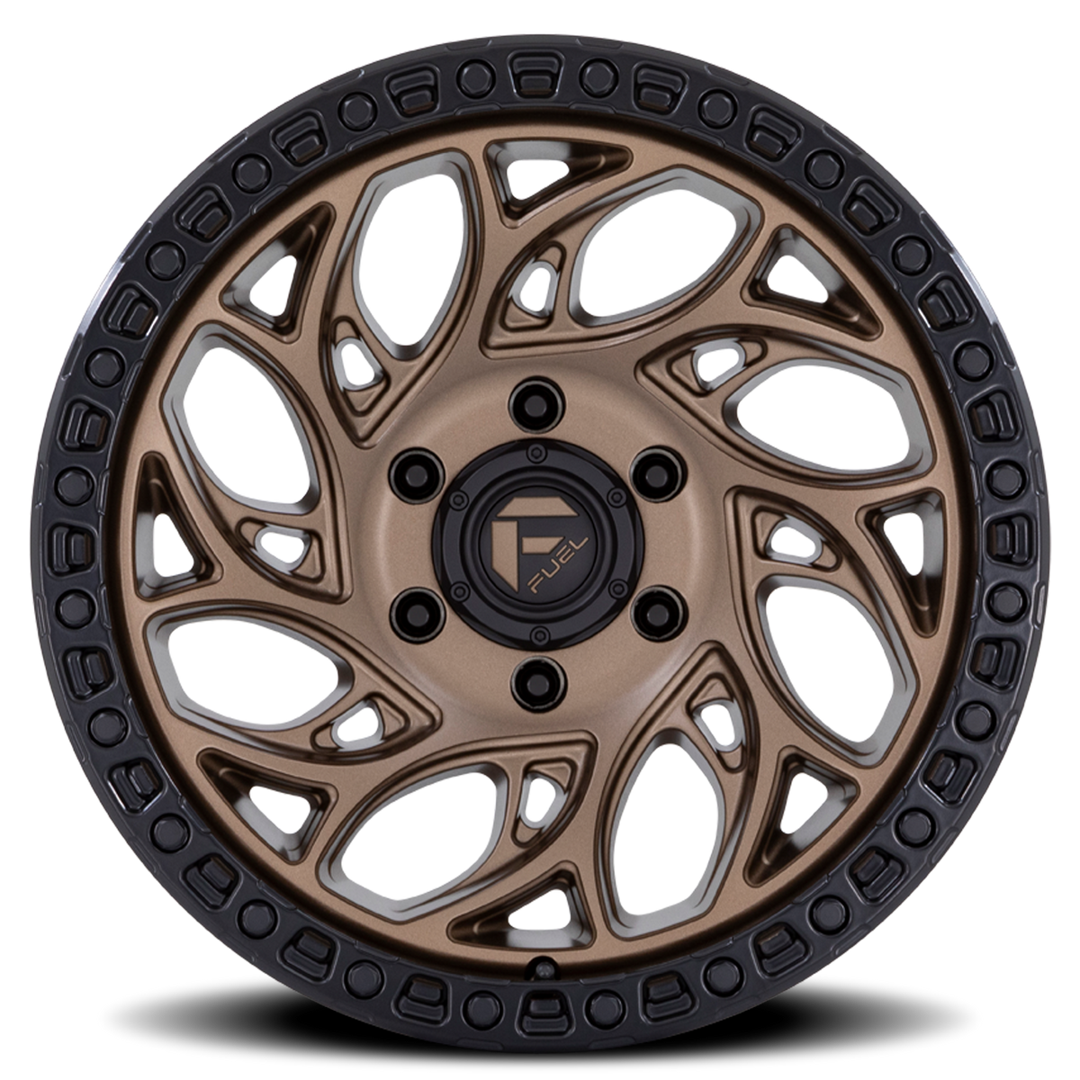 Aluminum 18X9 Runner OR D841 Bronze/Black Ring Fuel Off Road Wheels-32