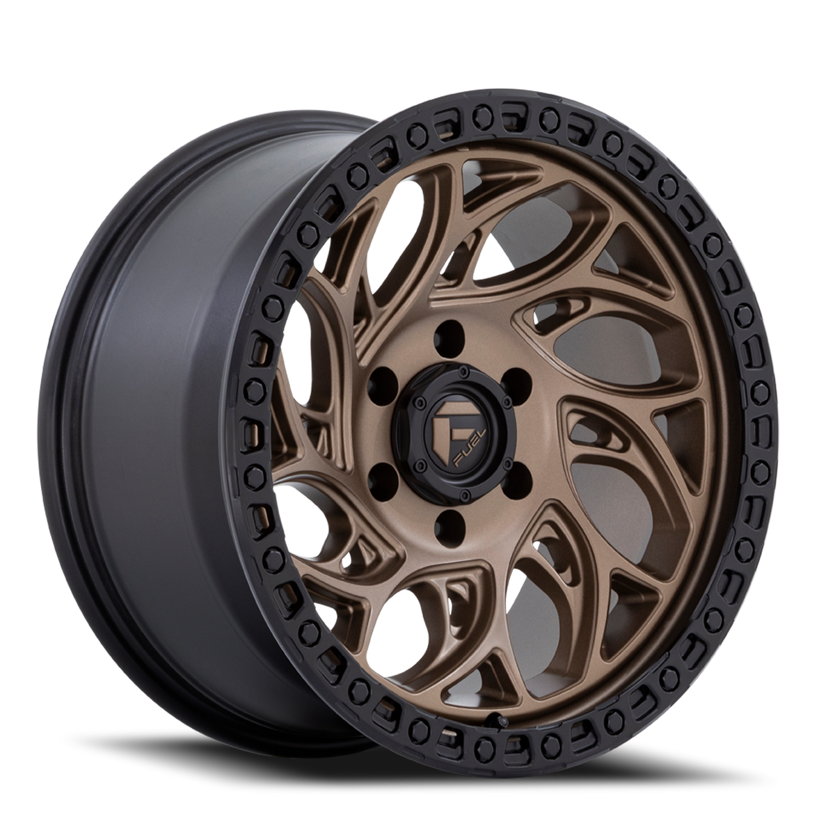 Aluminum 18X9 Runner OR D841 Bronze/Black Ring Fuel Off Road Wheels-24