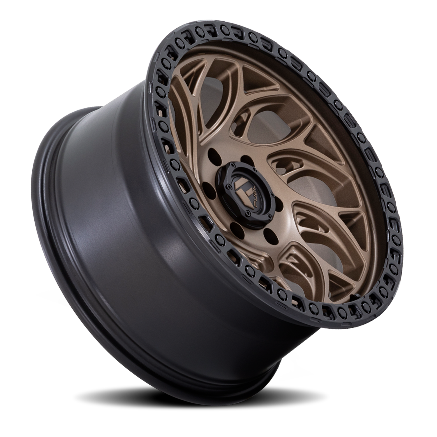 Aluminum 18X9 Runner OR D841 Bronze/Black Ring Fuel Off Road Wheels-4