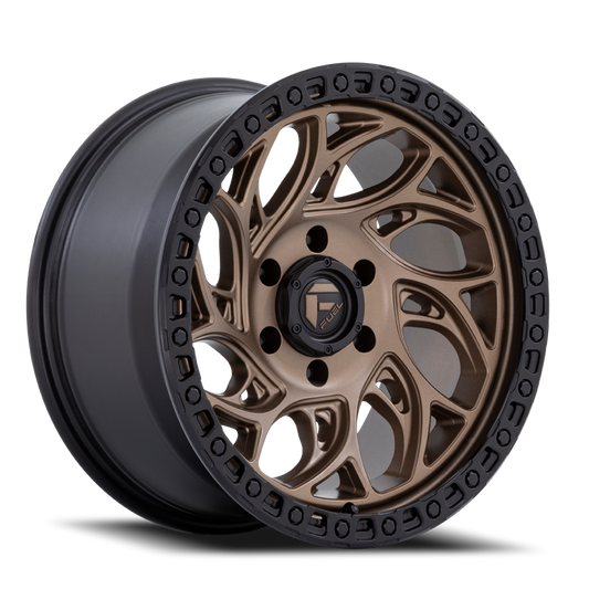 Aluminum 18X9 Runner OR D841 Bronze/Black Ring Fuel Off Road Wheels