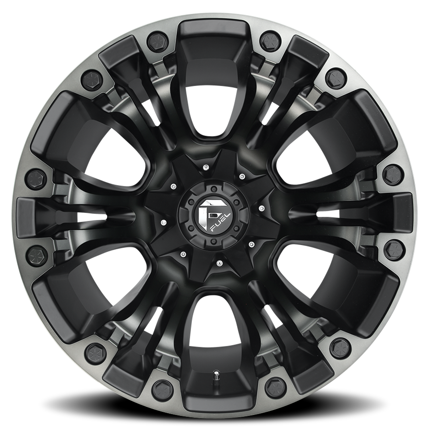 Aluminum 17X9 Vapor D851 Matte Black Gray Tint Fuel Off Road Wheels-11