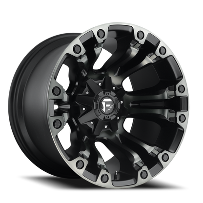 Aluminum 17X9 Vapor D851 Matte Black Gray Tint Fuel Off Road Wheels-6