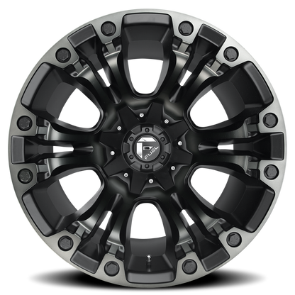 Aluminum 17X9 Vapor D851 Matte Black Gray Tint Fuel Off Road Wheels-8
