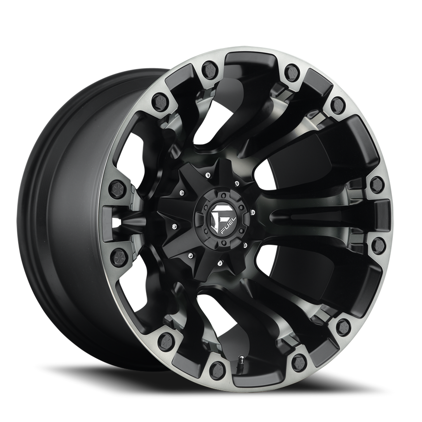 Aluminum 17X9 Vapor D851 Matte Black Gray Tint Fuel Off Road Wheels-3