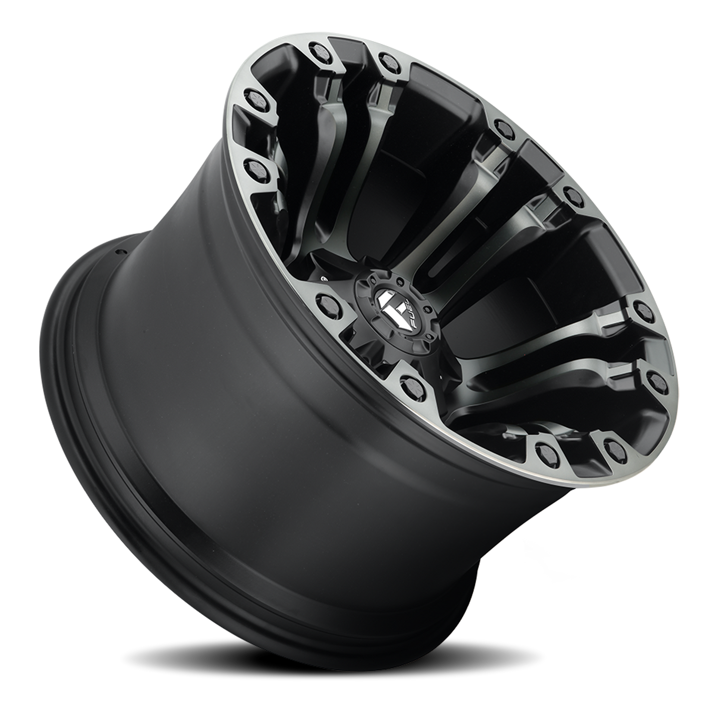 Aluminum 17X9 Vapor D851 Matte Black Gray Tint Fuel Off Road Wheels-4